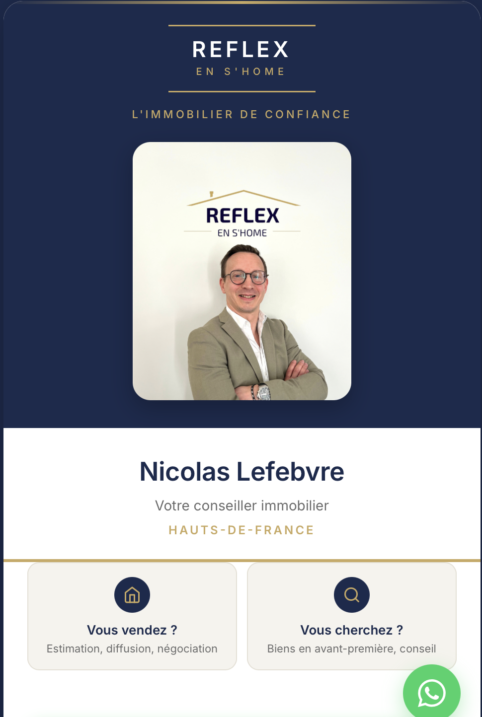 Aperçu du projet Nicolas Lefebvre, immobilier